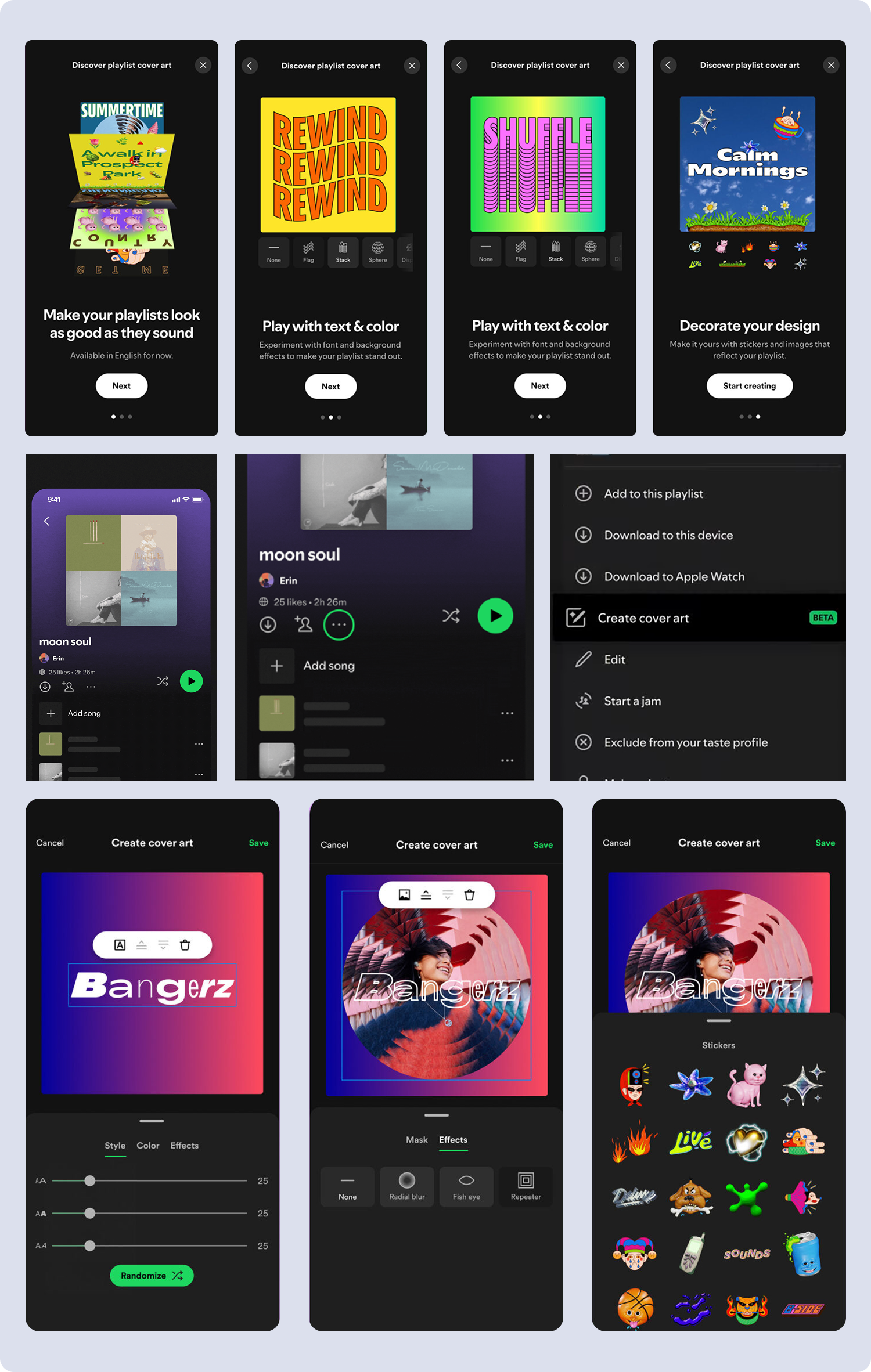 [App Critique] Spotify - Custom Playlist Cover Flow